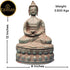 Tamas Brass Handcrafted Buddha Blessing with Sacred Kalash & Draped in Shawl Religious  Statue / Idol with Antique Finish (Brown) (Pack of 1)